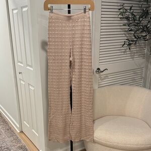H&M High Waisted Beige Knit Pants